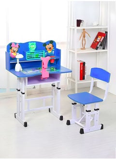 اشتري An educational children's desk consisting of a study table and chair equipped with a clock and a wooden counter في السعودية