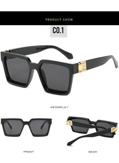 Buy Unisex Fashion Sunglasses European - Black/Grey in Saudi Arabia