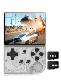 اشتري RG35XX Handheld Game Console, 3.5 Inch IPS Screen Linux System Retro Video Games Consoles, Portable Pocket Video Player with 8000+ Games (White, 64G+128G) في السعودية