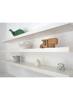 Buy Feelings 80X19 CM Floating Wall Shelves For Space Saving Home Décor Made of 38mm hollow board, Veneer Decorative Display Shelf for Bedroom, Living Room, Bathroom, Office White in UAE