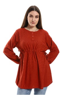 Buy Women Plain Blouse With Long Sleeves in Egypt