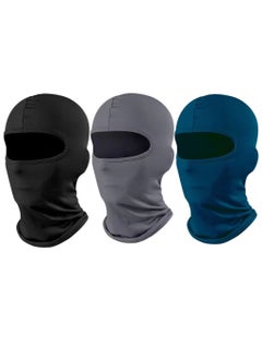 اشتري 3 Piece Summer Motorcycle face cover  Cooling Neck Gaiter UV Protector Mask for Men/Women في الامارات