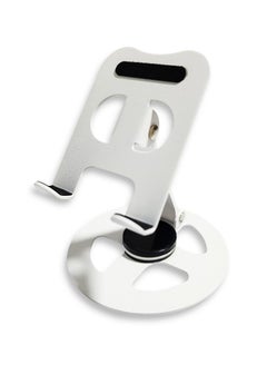 اشتري Phone Holder for Desk 360°Rotating , Portable & Foldable Cell Phone Stand for Office & Kitchen, Adjustable Tablet Stand for All Mobile Phones K72 White في مصر
