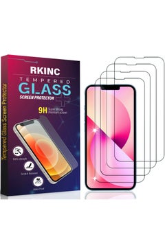 Buy Screen Protector [4-Pack] for iPhone 14 Plus / iPhone 13 Pro Max 6.7-Inch, RKINC Tempered Glass Film Screen Protector, 0.33mm [Anti-Scratch][Anti-Shatter][Bubble-Free] in UAE