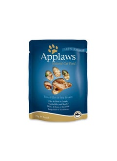 Buy Applaws Tuna Fillet With Sea Bream Wet Cat Food 70G in UAE