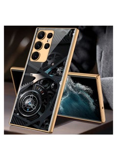 اشتري Samsung Galaxy S23 Ultra Phone Case, Galaxy S23 Ultra 6.8'' Phone Case Slim Tempered Glass Phone Cover, Fashion Plating PC Back Cover Case, Luxury Mechanic Drop Resistant Phone Shell في السعودية