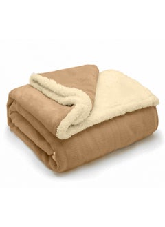 اشتري Sherpa Bed Blanket King Size, Double Plush Reversible Fleece, Machine Washable, Warm and Cozy for Bed & Sofa (240x220 cm) في الامارات