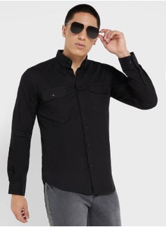 Buy Pure Cotton Casual Double Pocket Shirt in Saudi Arabia