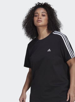 Buy Essentials Slim 3-Stripes T-Shirt (Plus Size) in Saudi Arabia