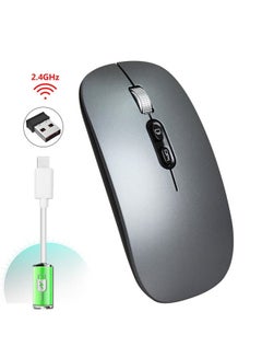 Buy Wireless Mouse Mouse 2.4GHz Super Silent Wireless Optical Mouse with USB C Adapter Receiver Portable Mouse with 3-Adjustable DPI for Laptop PC Computer in UAE