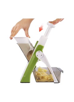 Buy Adjustable Mandoline Slicer Safe Vegetable Slicer Food Chopper Vegetable Cutter Quick Dicer Fruit French Fry in Saudi Arabia
