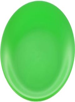 Buy Lifestyle plastic round flat plate, 21 cm - green in Egypt