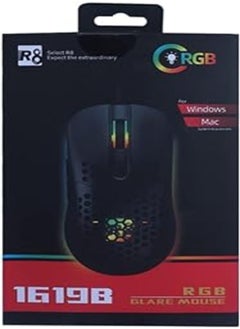 اشتري Generic MOUSE R8 MODEL: 1619A 6 KEYPROGRAMMABLE/RGB LED LIGHT / 8000 DPI / 3 MILLION KEY LIFE في مصر