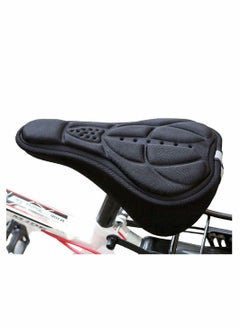 اشتري Bike Bicycle 3D Gel Silicone Saddle Cover Seat Pad Bicycle Padded Soft Cushion Comfort Sport Bicycle Bike Storage Bag Triangle Saddle Frame Pouch for Cycling في الامارات