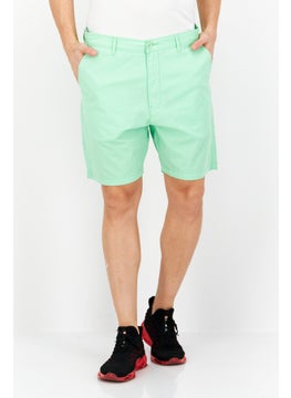 Buy Men Solid Chino Short, Lime Green in UAE