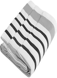 Buy Signoola Multi-Purpose Towel Set Of 3 Pcs 50 x 70 cm Black Stripe, 100% cotton. in Egypt