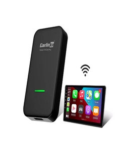 اشتري Carlinkit piece to convert wired CarPlay to wireless CarPlay - U2W Plus model - black color في السعودية