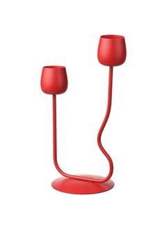 Buy Candlestick/Tealight Holder, Bright Red, 29 Cm in Saudi Arabia