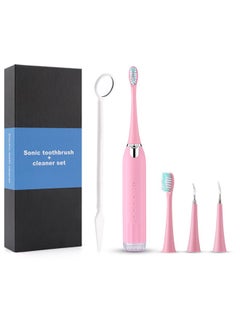 اشتري Electric Toothbrush Super Soft Waterproof Teeth Cleaning Artifact Battery Powered With 3 Different Heads في الامارات