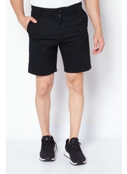 اشتري Men Solid Basic Short, Black في السعودية