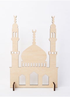 Buy HilalFul Wooden Mosque Standing Display | Home Decor | For Decoration During Festivities, Eid, Ramadan | Islamic Art Decorative Item | Basswood | For Interior, Living Room, Hall | Modern Elegant Art in UAE