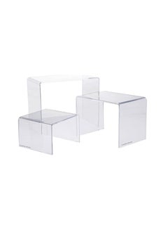 Buy Creative Planet - Clear Acrylic Display Riser for Figurines, Pastry, Cake, Dessert. Table Decorations. (Square - 3", 4", 5") in UAE
