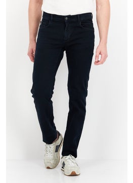 Buy Men Regular Fit Wash Stretchable Denim, Navy in UAE