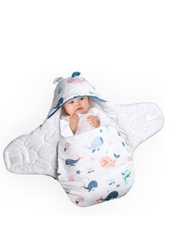 Buy Baby Hooded Swaddle Soft Baby Swaddle Wrap Winter Sleeping Bag for Newborn Cotton Baby Wrap Blanket Newborn Swaddle Sleeping Bag Pure Cotton Spring Autumn Winter for Boys and Girls in UAE