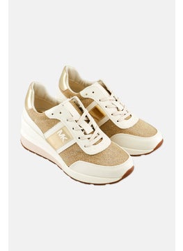 اشتري Women Medium Mabel Trainer Lace Up Casual Shoes, Pale Gold في الامارات