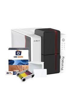 Buy Evolis Primacy 2 Single Sided ID Card Printer & Supplies Bundle Badge Machine (PM2-0001-A) in UAE