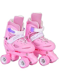 اشتري Roller Skates Shoes, Double Rows 4 Wheels, Adjustable Shoe Size AREA for Boys And Girls في الامارات