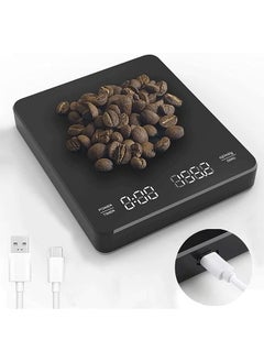 اشتري Digital Food Scale,Coffee Scale with Timer，0.1g High Precision, Electric Mini Kitchen Food Scale, 3000 Grams Coffee Scales with Invisible Screen في السعودية