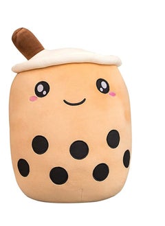 Buy Kids Pillow Cushion 9.4 Inch Stuffed Boba Plushie Bubble Tea Plush Pillow Cartoon Cylindrical Milk Boba Pillow, Super Soft Kawaii Hugging Cushion Realistic Plush Food Toy Gifts for Boy Girl in Saudi Arabia