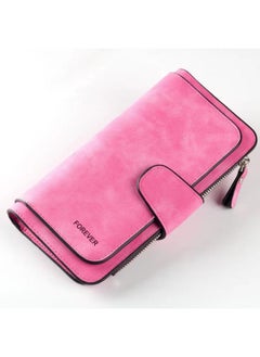 Buy Korean Style New Women's Wallet Frosted Coin Purse Pu Leather Clutch Multi-purpose Long Wallet Large Capacity Card Holder in Saudi Arabia