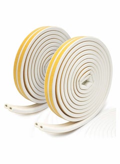 اشتري 2 Pack D-type Self-Adhesive Foam Strip For Door Window, Total 10M في الامارات