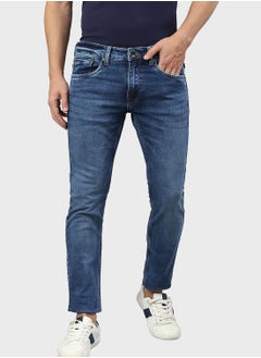 Buy Towel Washed Slim Fit Jeans in UAE