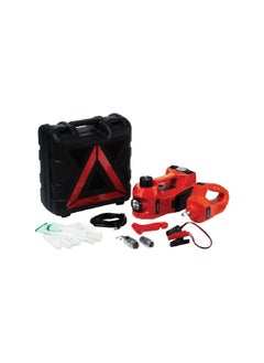 Buy 3-In-1 Electric Car Jack, Impact Wrench and Air Compressor Kit Red and Black 33.02 x 17.78 x 35.56 cm in Saudi Arabia