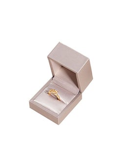 اشتري Engagement Ring Box, Golden Lining Square Ring Case Jewelry Gift Box for Engagement Birthday Wedding Anniversary(Golden) في السعودية