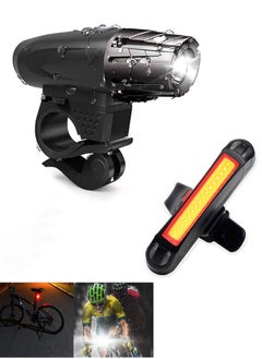 Buy Cycling Light Kit USB Rechargeable Bike Light Tail Light Bike Rear Tail Light Ultra Bright IP65 Waterproof LED Cycle Safety Lights Bicycle Front Headlight with Tail Light For All Bikes Hybrid Road MTB in Saudi Arabia