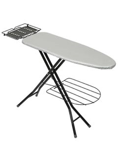 Buy Fold Up Ironing Board with Steam Press Rest Garment Hanger Rack Foldable Powder Coated Metal Alloy Body Heat Resistant Cover Non Slip Feet For Home Apartment Hotel in UAE