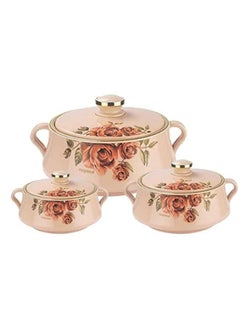 Buy Nayasa Lorenzo Casserole Set of 3 Pieces -2500,3500 and 5000ml in Saudi Arabia