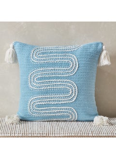 Buy Oia Curve Dori Embroidered Filled Cushion 45 x 45 cm in UAE