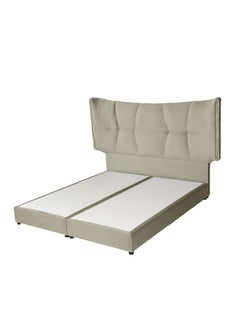 Buy Al Malk | Velvet Bed Frame - Beige in Saudi Arabia