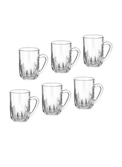 Buy Set of 6 Luminarc glass tea cups, capacity 90 ml in Saudi Arabia