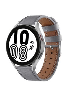 Buy Bands Compatible with Samsung Galaxy Watch 6/6 classic / 5/5 Pro / 4/4 Classic / 3 41mm / Active 2, 20mm Printed Leather Replacement Strap for Women Men (Gray) in UAE