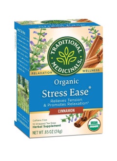 Buy Traditional Medicinals Stress Ease Cinnamon 16 Wrapped Tea bags 24g in UAE