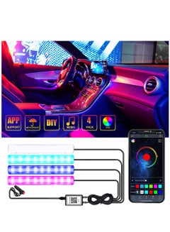 اشتري Car Atmosphere Light App Remote Control Rgb Colorful Streamer Car Decorative Light Car Atmosphere Light في السعودية