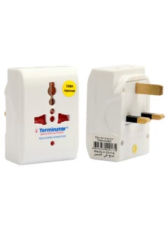 Buy 3 Way Universal Multi Adaptor One Universal Socket & 2x2 Round Pin Sockets With Live Earth 13A Plug in UAE