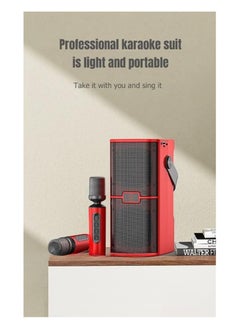 اشتري YS 218 Portable Wireless Bluetooth Karaoke Speaker Stereo Bass Dual Microphone في الامارات