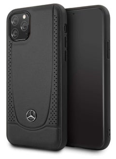 Buy Mercedes Benz Perforation Leather Hard Case For iPhone 12 Pro max - Black in Egypt